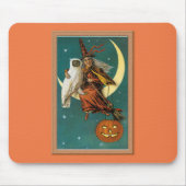 Nostalgic Happy Halloween Witch & Owl Muismat (Voorkant)