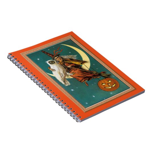 Nostalgic Happy Halloween Witch & Owl Notitieboek (Rechterzijde)