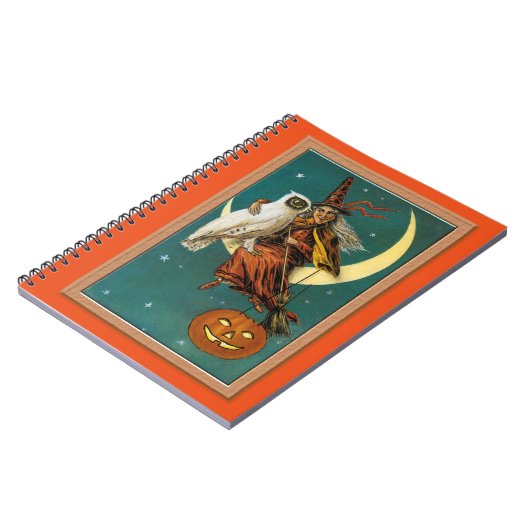 Nostalgic Happy Halloween Witch & Owl Notitieboek (Linkerzijde)