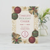 Nostalgic Heirloom Holiday Client Logo Ready Pack Feestdagenkaart (Staand voorkant)