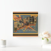 Nostalgic Hollywood Vierkante Klok (Huis)