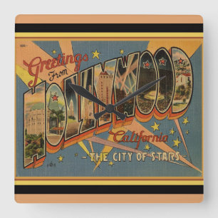 Nostalgic Hollywood Vierkante Klok
