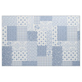 Nostalgic Indigo Blue Faux Patchwork Fabric Stof (Fat Quarter)