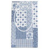 Nostalgic Indigo Faux Patchwork Small Gift Bag Klein Cadeauzakje (Voorkant)