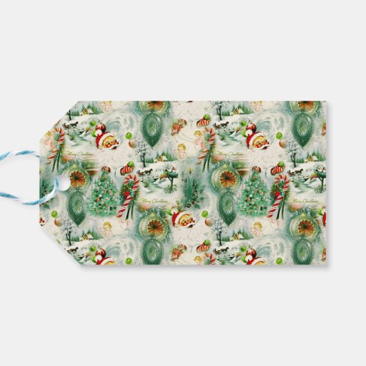 Nostalgic Kitschmas  Cadeaulabel (Achterkant Horizontaal)