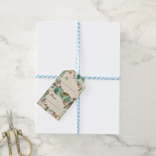 Nostalgic Kitschmas  Cadeaulabel (Met Touw)