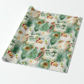 Nostalgic Kitschmas Cadeaupapier (Uitgerold)