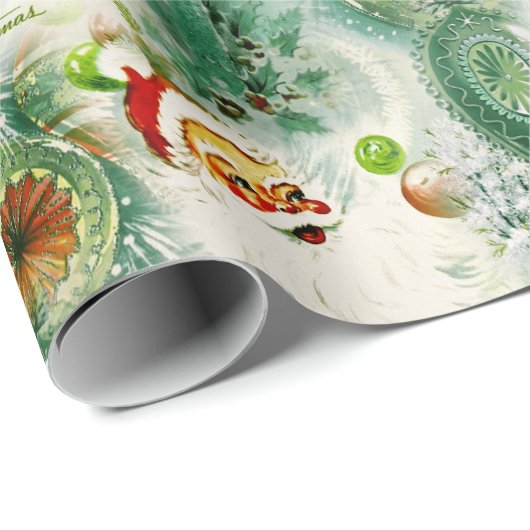 Nostalgic Kitschmas Cadeaupapier (Rol Hoek)