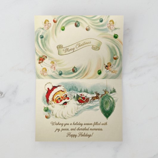 Nostalgic Kitschmas  Feestdagen Kaart (Binnen)