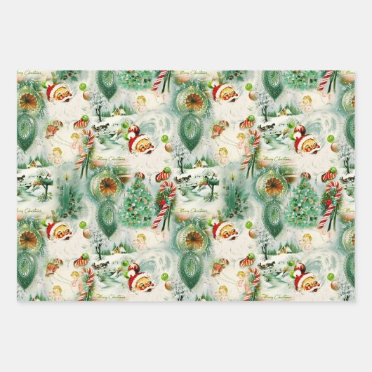 Nostalgic Kitschmas  Inpakpapier Vel (Voorkant 3)