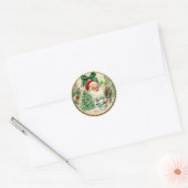 Nostalgic Kitschmas  Ronde Sticker (Envelop)