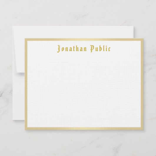 Nostalgic Look Gold Calligrafie Script Sjabloon (Voorkant)