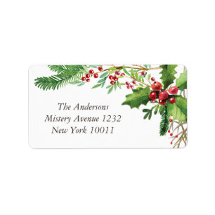 Nostalgic Merry Berry kerst Etiket