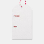 Nostalgic Merry kerst RED-typografie Cadeaulabel (Achterkant)
