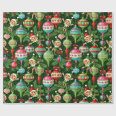 Nostalgic Noel: Elves & Ornaments Cadeaupapier (Vlak)