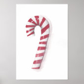 Nostalgic Peppermint Candy Cane Watercolor Poster (Voorkant)