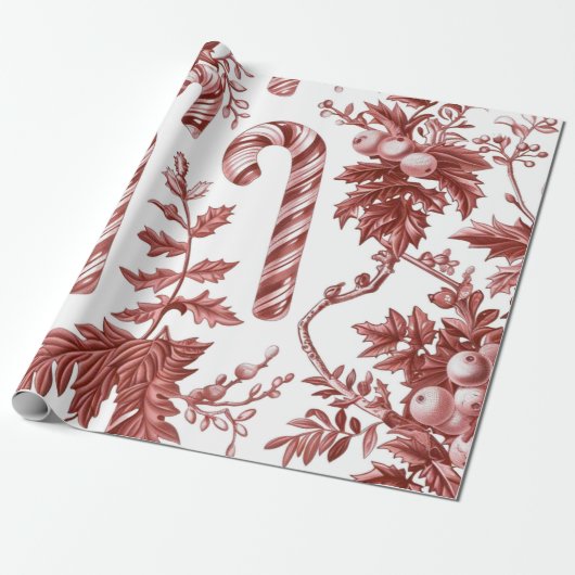 Nostalgic Red Christmas Cadeaupapier (Uitgerold)