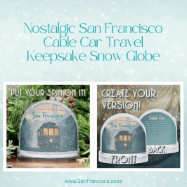 Nostalgic San Francisco Cable Car Travel Keepsake  Sneeuwbol