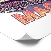 Nostalgic Synthwave Sunset Car Poster (Hoek)