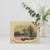 Nostalgic Victorian Winter Night Briefkaart (Staand voorkant)