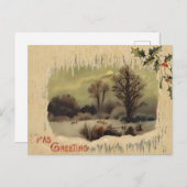Nostalgic Victorian Winter Night Briefkaart (Voorkant / Achterkant)