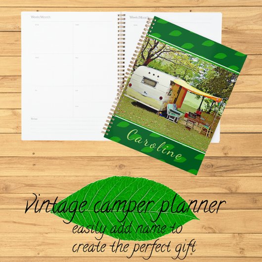 Nostalgic Vintage Camper Lazy Summer Travel Planner