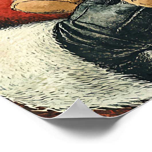 Nostalgic Vintage Christmas Santa Poster (Hoek)