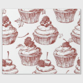 Nostalgic Vintage Red Christmas Cadeaupapier (Vlak)