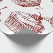 Nostalgic Vintage Red Christmas Cadeaupapier (Hoek)