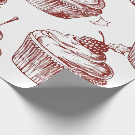 Nostalgic Vintage Red Christmas Cadeaupapier (Hoek)