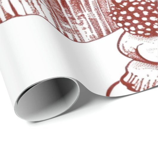 Nostalgic Vintage Red Christmas Cadeaupapier (Rol Hoek)