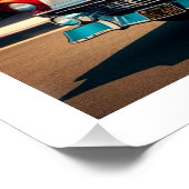 Nostalgie Chevy en Diner Perfect Poster (Hoek)