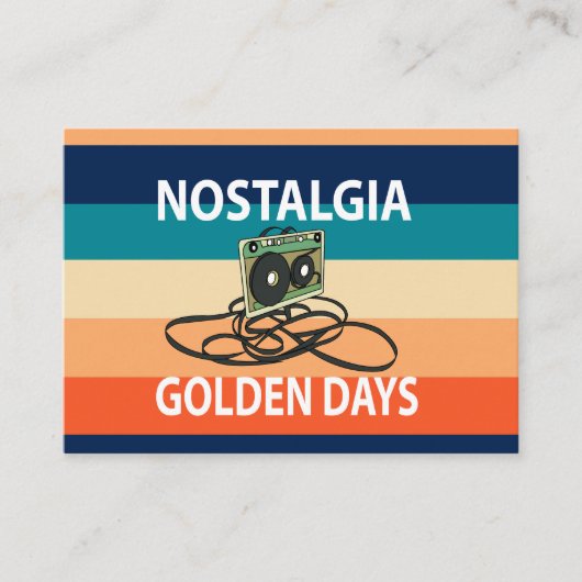 Nostalgie Golden Days Cassettebandje Visitekaartje (Voorkant)