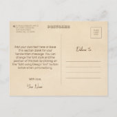 Nostalgie. Grunge foto-effect Sjabloon Briefkaart (Achterkant)