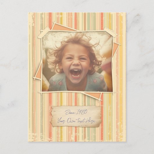 Nostalgie. Grunge foto-effect Sjabloon  Briefkaart (Voorkant)