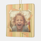 Nostalgie. Grunge foto-effect Sjabloon Keramisch Ornament (Links)