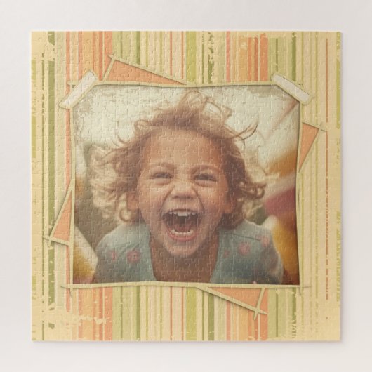 Nostalgie. Grunge foto-effect Sjabloon  Legpuzzel (Verticaal)