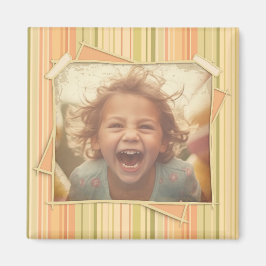 Nostalgie. Grunge foto-effect Sjabloon Magneet