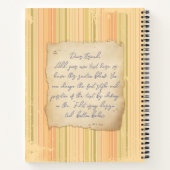 Nostalgie. Grunge foto-effect Sjabloon  Notitieboek (Achterkant)