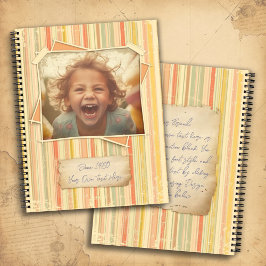 Nostalgie. Grunge foto-effect Sjabloon Notitieboek