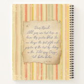 Nostalgie. Grunge foto-effect Sjabloon Notitieboek (Achterkant)