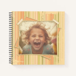 Nostalgie. Grunge foto-effect Sjabloon Notitieboek