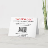 NOSTALGIE, HOTEL DEL CORONADOCALIFORNIA FEESTDAGEN KAART (Achterkant)