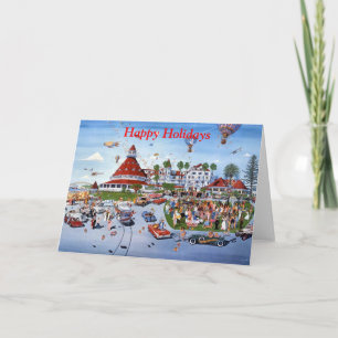 NOSTALGIË, HOTEL DEL CORONADOCALIFORNIA FEESTDAGEN KAART