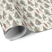 Nostalgie in de sneeuw cadeaupapier (Rol Hoek)