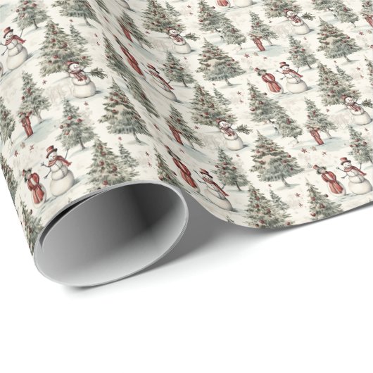 Nostalgie in de sneeuw cadeaupapier (Rol Hoek)