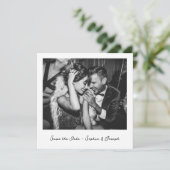 Nostalgie | Instant foto-uitstraling bruiloft Save The Date (Staand voorkant)