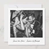 Nostalgie | Instant foto-uitstraling bruiloft Save The Date (Voorkant)