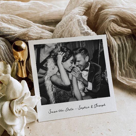 Nostalgie | Instant foto-uitstraling bruiloft Save The Date