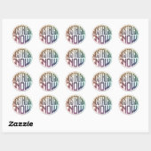 Nostalgie naar Logo Ronde Sticker (Vel)